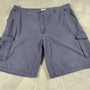 IZOD Cargo Shorts Men 42/10 Navy Outdoor Hiking Comfort Cotton Durable Beach